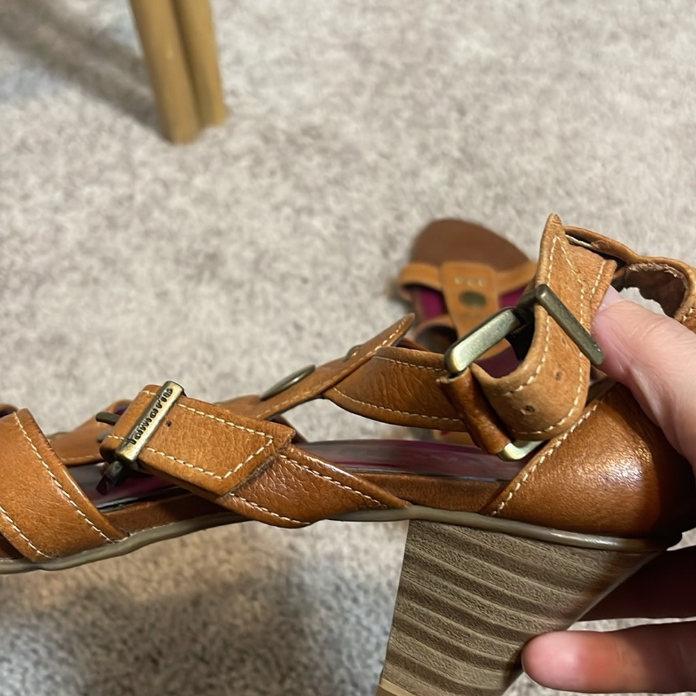 Tamaris Brown Leather Sandals - Picture 7 of 7